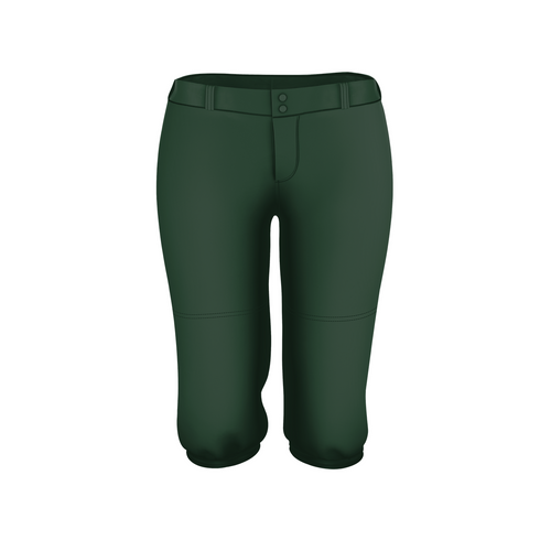 Badger Sport Girls Belt Loop Fastpitch Pant (A00067-000704), Color 'Forest'